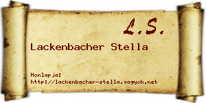 Lackenbacher Stella névjegykártya