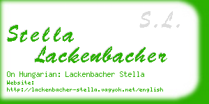 stella lackenbacher business card